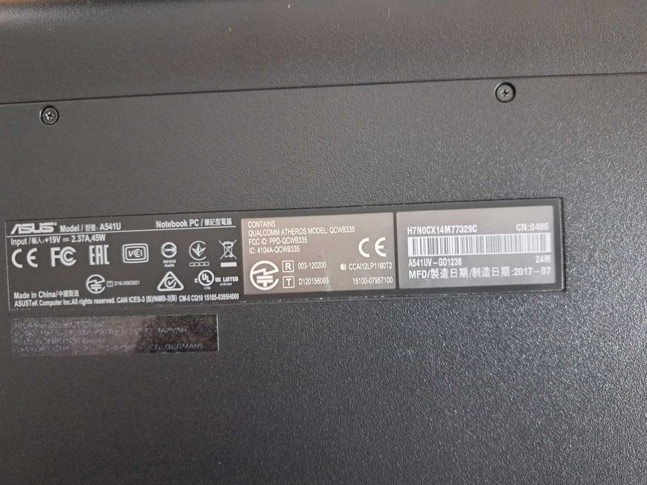 Laptop Asus, Intel Core I3 Gen7, 8 GB, SSD 250GB, NVIDIA GeForce 920MX