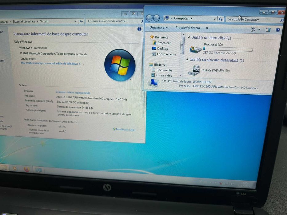 Laptop hp amd radeon de culoare gri
