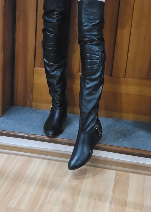 Сапоги ботфорты зимние