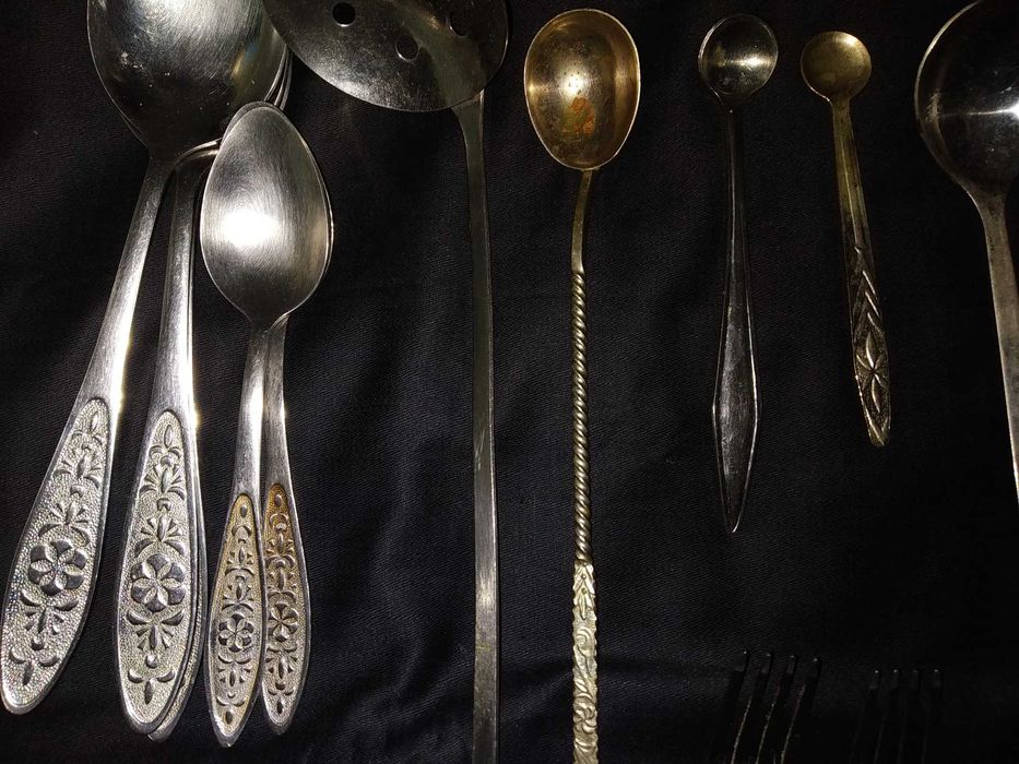 Столовые приборы ложки вилки новые и б/у