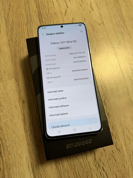 Vand Sau Schimb Samsung Galaxy S21 Ultra 5G Phantom Silver 128Gb