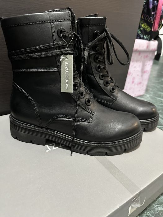 MARCO TOZZI- кубинки от естествена кожа