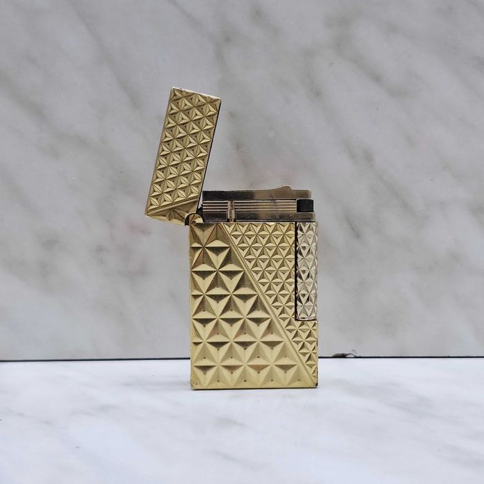 Bricheta S.T. Dupont flacără dublă galbenă Zeus Amanet Militari 34242