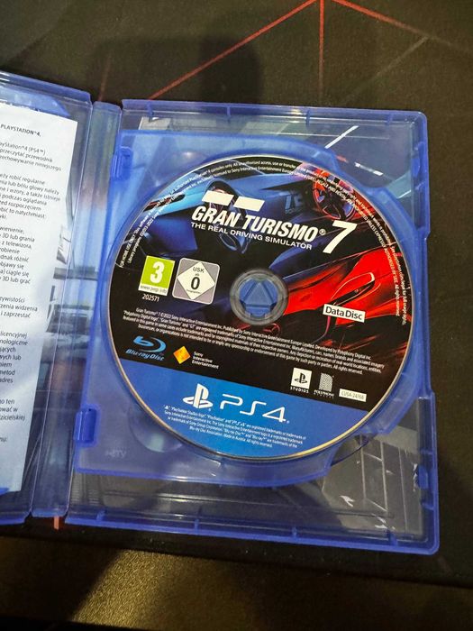 PS4 Gran Turismo 7 – оригинален диск, Play Disc + Data Disc КАТО НОВ