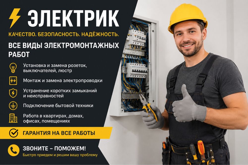 Электрик в Алматы на выезд