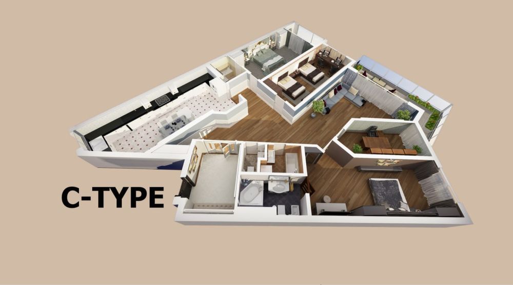 Продается Квартира Жк Сеул мун без ремонта, коробка с видом