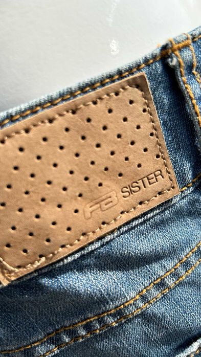 salopetă blugi cu pantaloni scurți culoare albastru, M, FB Sister