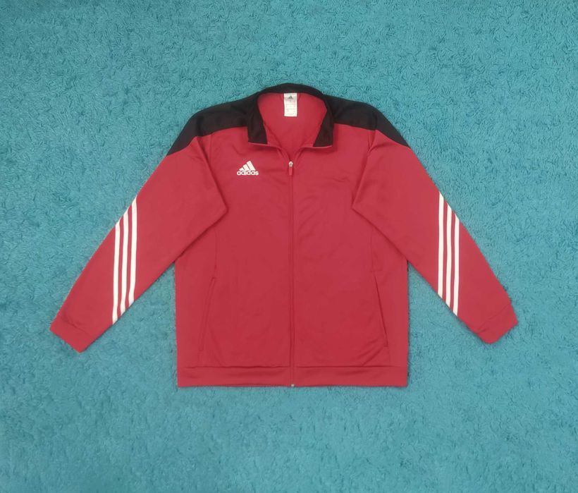 Bluza de trening Adidas Red Three Stripes