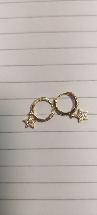 Cercei argint placat cu aur noi