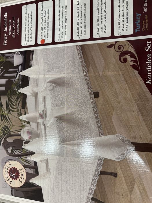 Чисто нов комплект за сервиране от дантела