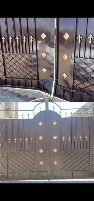 Покраска вороты, навесы, перила