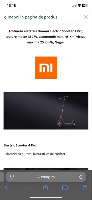 Xiaomi scuter pro 4 trotineta electrica