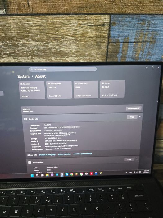Dell Precision 5570 – i9-12900H / RTX A2000 / 32GB DDR5 / 1TB / 4K UHD+ Touch – КАТО НОВ!