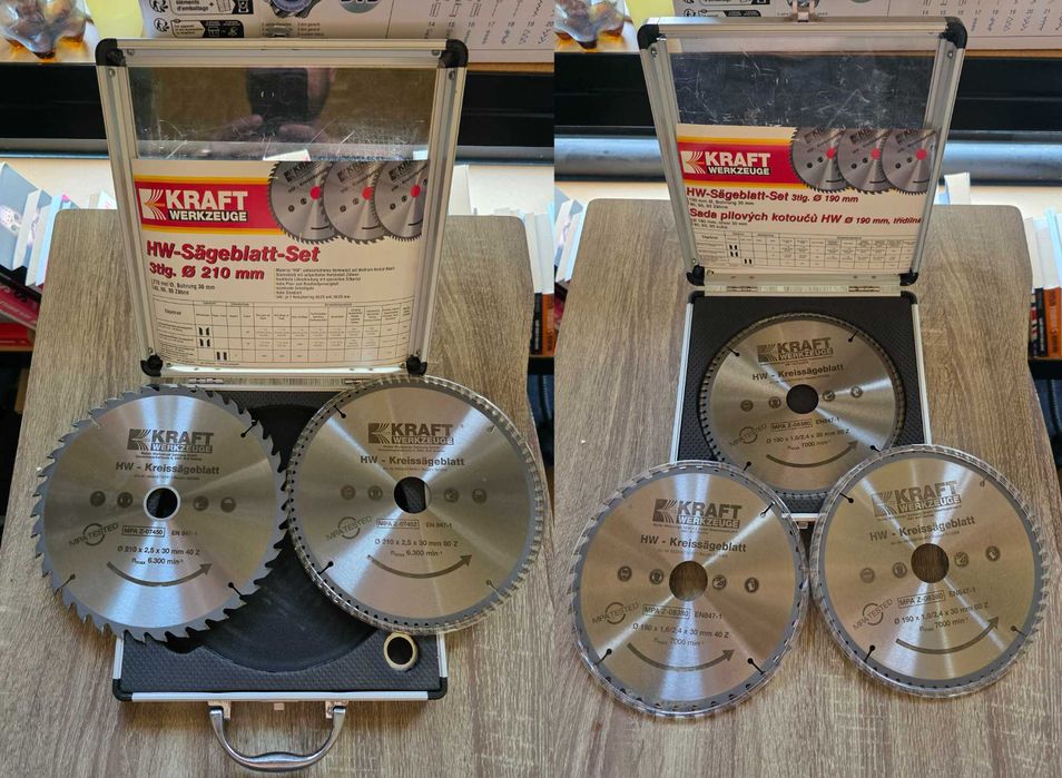 5 Discuri de taiat in 2 seturi Kraft Werkzeuge Austria 190 si 210 raza
