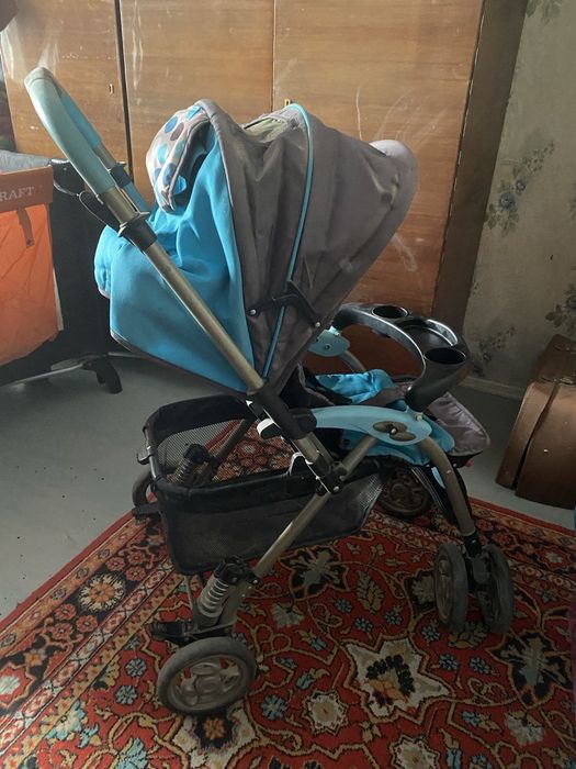 Детская коляска MMGG. Кроватка манеж КRAFT компактная, санки