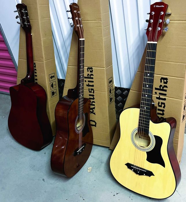 Chitara acustica simpla 38" Incepatori, Copii >10 ani, 6 corzi metal