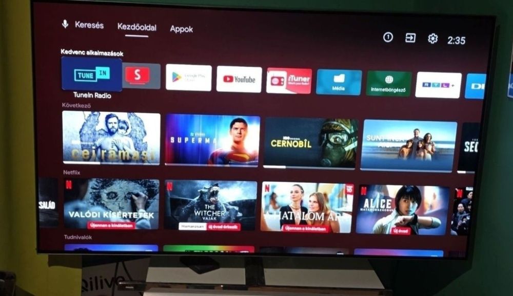 Televizorul Philips Ambilight OLED 55OLED856, smart Android, este perfect funcțional.