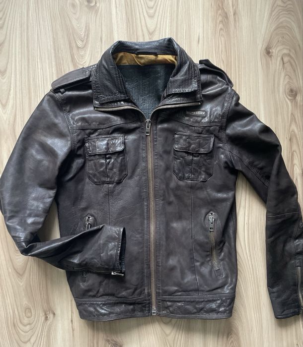 SUPERDRY RYAN Lth jacket/мъжко кожено(естествена) яке М/L