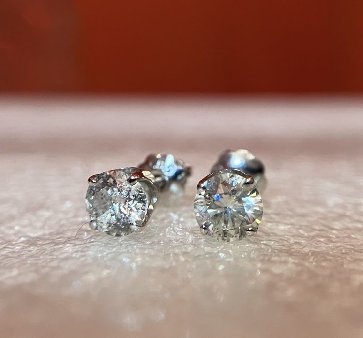 Серьги гвоздики, пусеты, золотые серьги