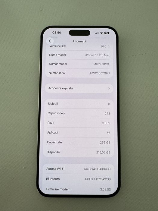 iPhone 15 pro Max black titanium