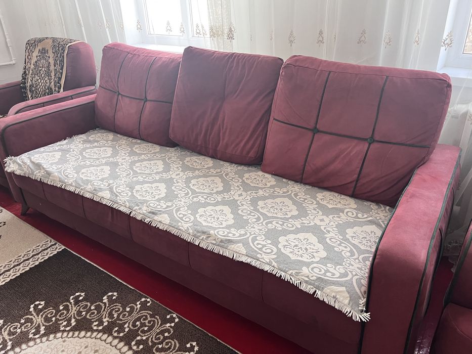 раскладной диван, +2 кресла