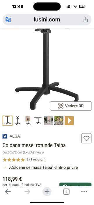 Picioare masa / Baza metalica