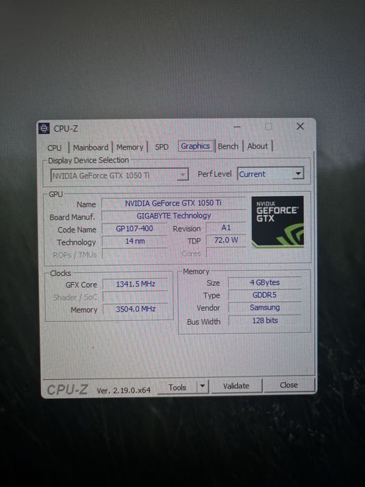 Видеокарта GTX 1050 ti