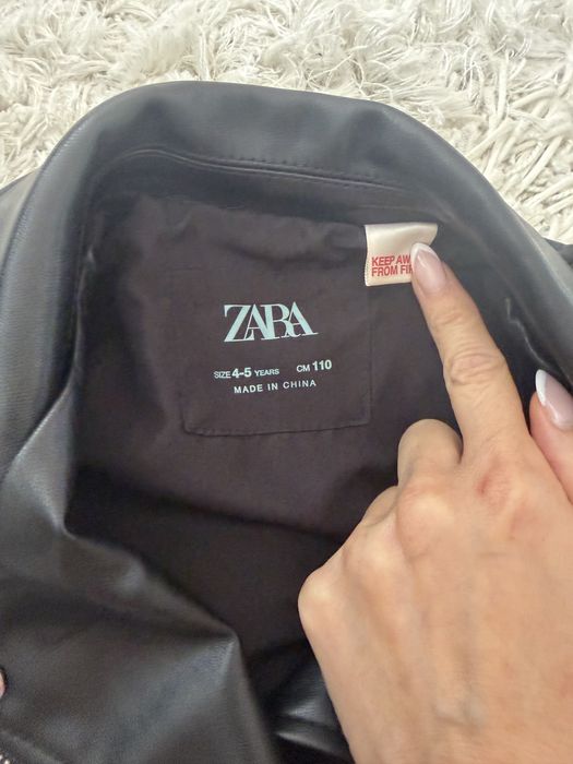 Zara черно кожено яке