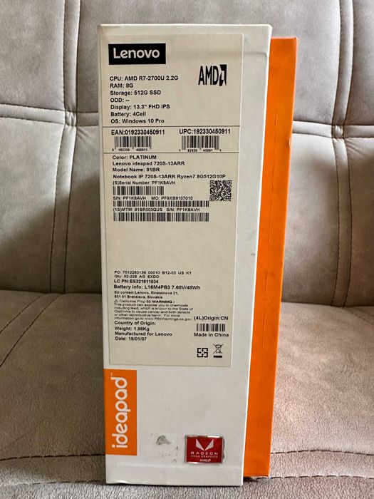Нотбук Lenovo 720S-13ARR