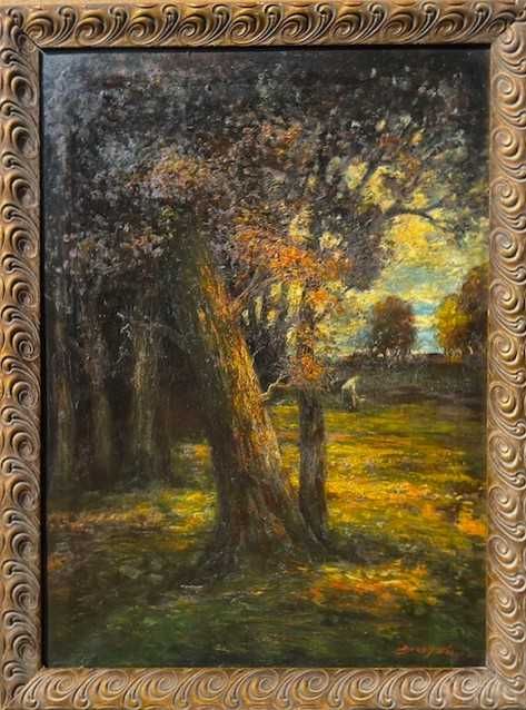 "DUPA VREASCURI" Tablou f VECHI, ulei gros/pz, semnat 74x54cm+R SUPERB