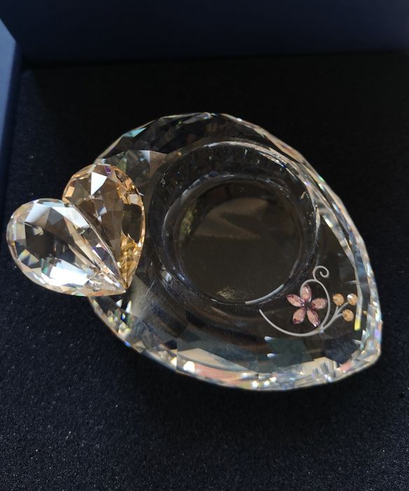 Suport pentru lumânare "Inimă pe o picătură" Cristale Swarovski