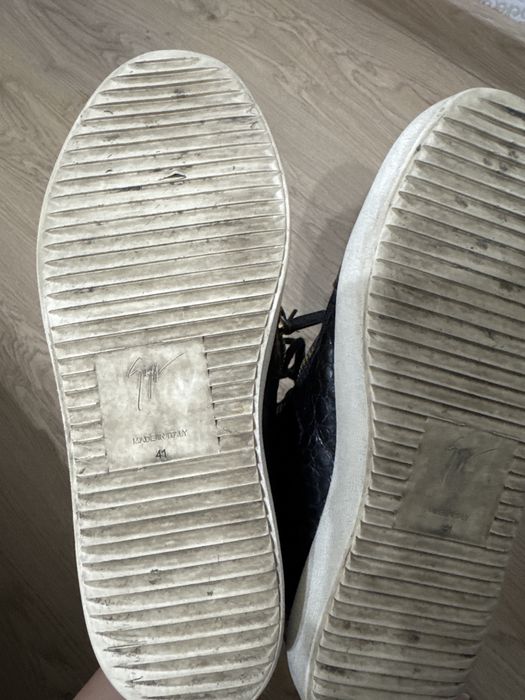 Giuseppe Zanotti High-Top Leather Sneakers (Black)