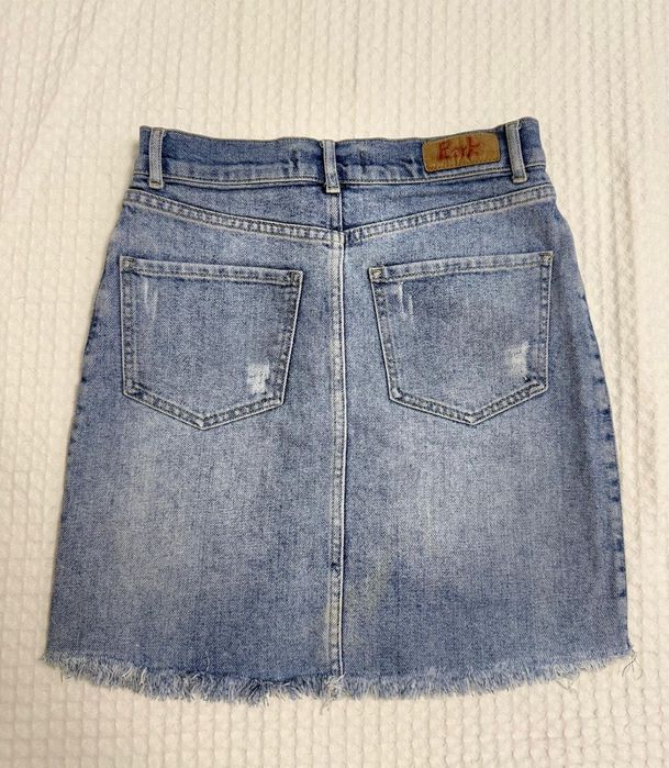 Kikiriki Fustă din denim mini albastru deschis mărimea 36 / S