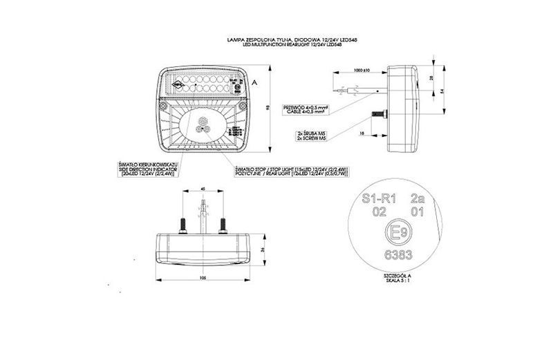 Lampa stop LED LZD548