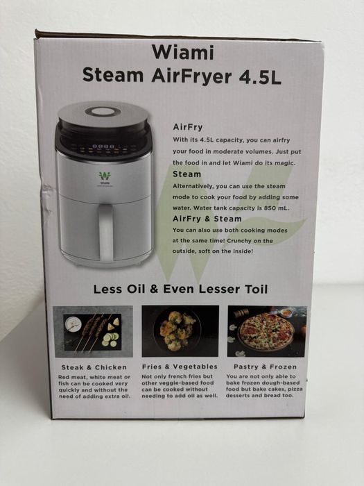 Friteuză cu abur Wiami Home Technology, cu o capacitate de 4,5 litri.