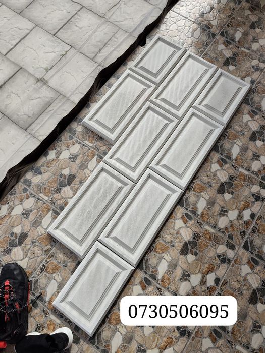 Plăci gard beton alb