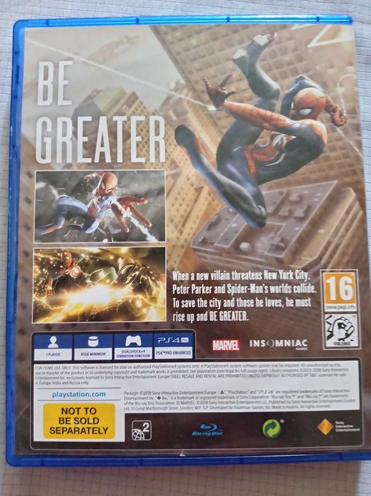 Игра за PS4 Spider-man "Be greater"