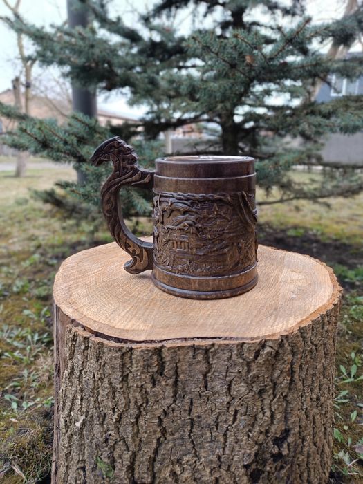 Дървена халба за бира