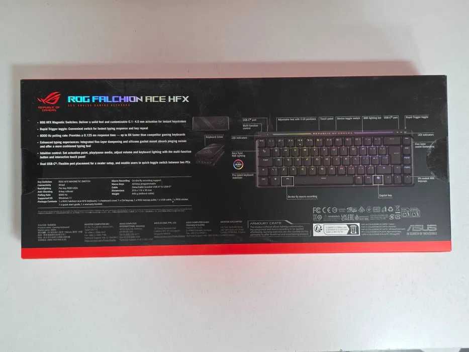 Tastatura Gaming Mecanica ASUS Rog Falchion Ace HFX - Noua Sigilata