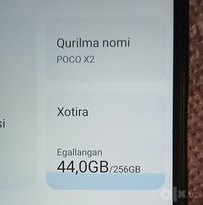 Poco x2 sotiladi 8/256