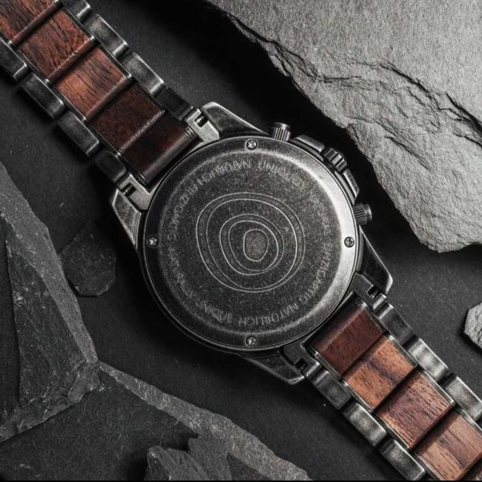 Ceas Holzkern - model Coel (Walnut/Marble)