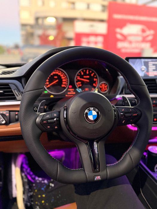 Volan BMW M pentru F10/F30/F01/X1/X3/X4/X5/X6 etc Piele Tesit