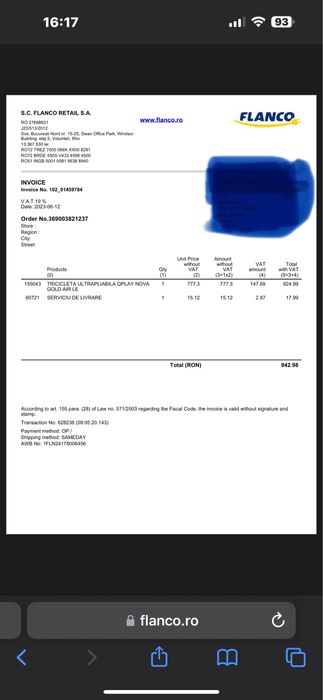 Tricicleta impecabile ultrapliabila