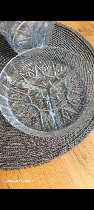 Български кристал от соца ,съд за лед,купа и ордьовър