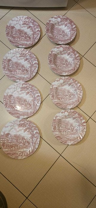 Vand set  mobilier 4 piese din lemn vopsit, pictat manual