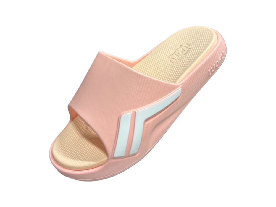 Дамски джапанки в бяло , черно и розово -LUOFU