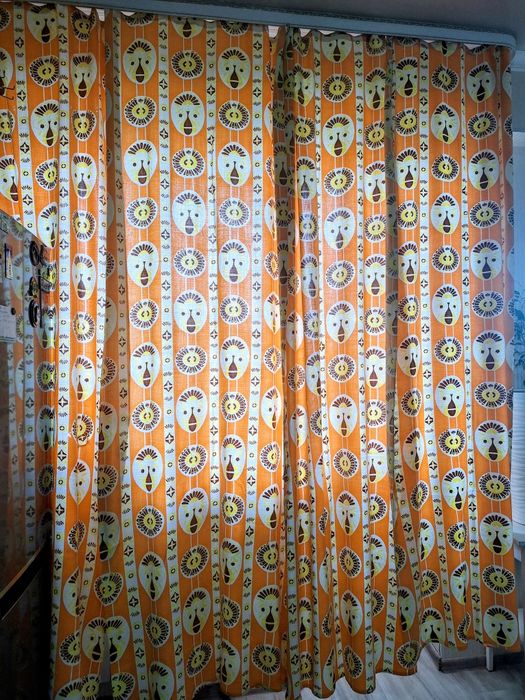 Кухонные льняные шторы