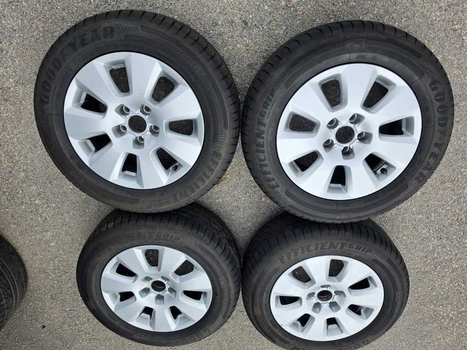4 бр. Летни гуми 225/60 R16 с алуминиеви джанти 5x112 Audi VW Seat Skoda