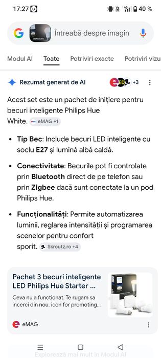 Pachet becuri inteligente Philips