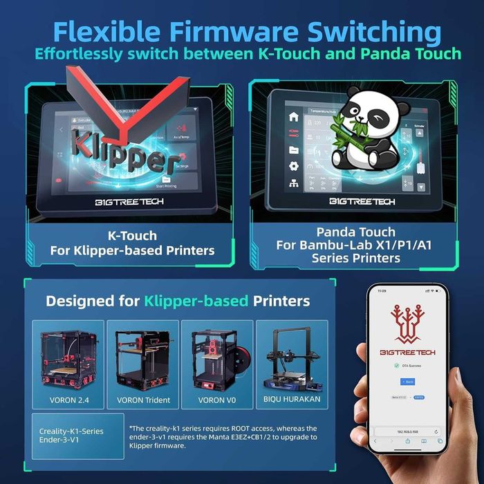 Ecran BIGTREETECH K-Touch pt Creality-K1 MAX/K1C, REDUS de la 400RON